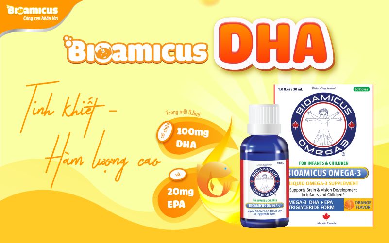 bioamicus dha tinh khiết hàm lượng cao, an toàn cho trẻ