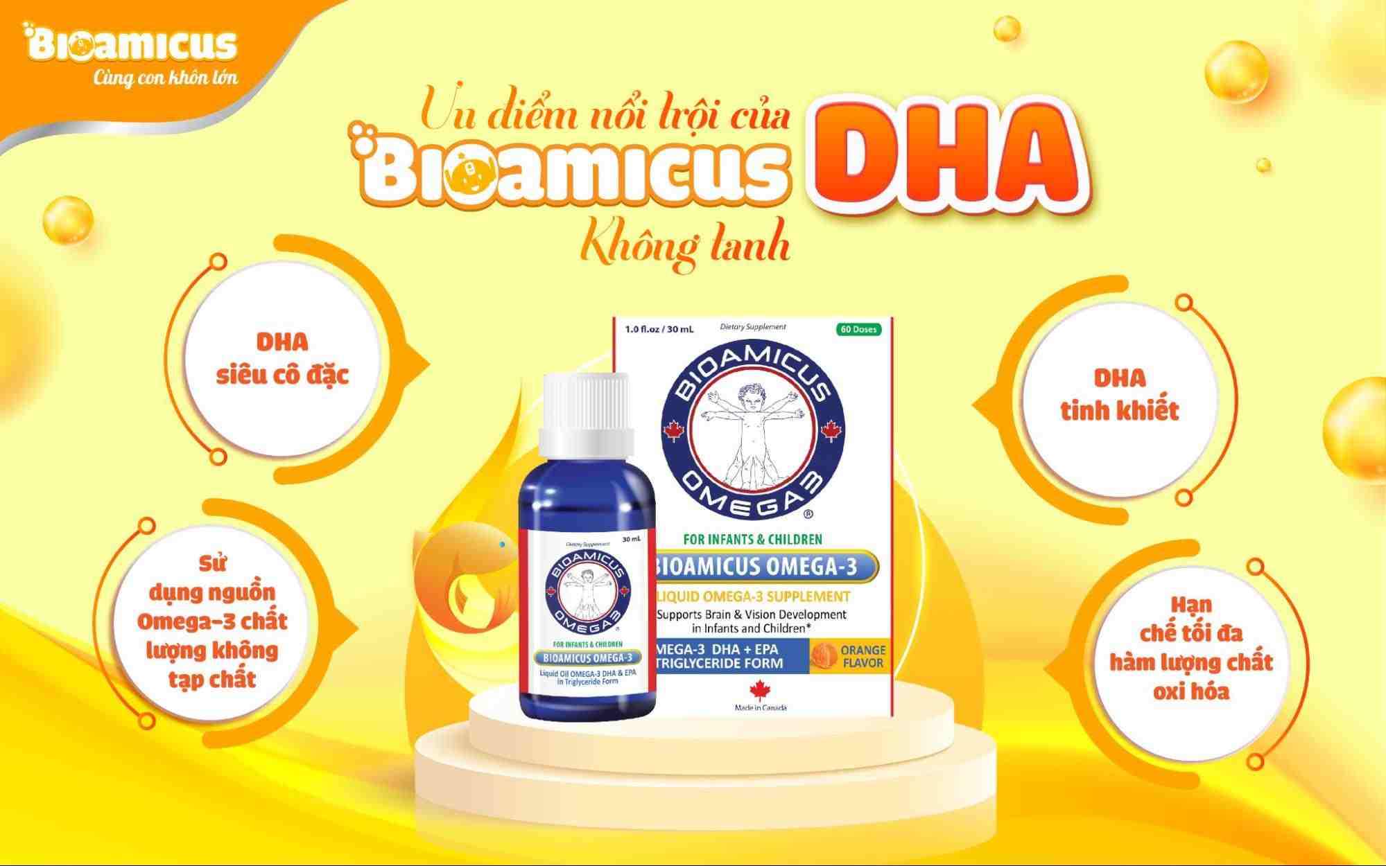 BioAmicus DHA - Phương pháp bổ sung DHA đơn giản cho bé thông minh, sáng mắt 