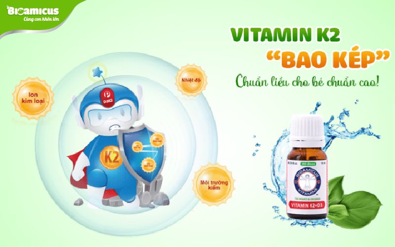 BioAmicus Vitamin d3k2 cho trẻ từ sơ sinh