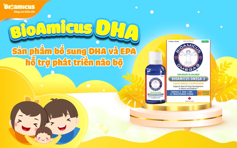 Omega-3 BioAmicus cho trẻ sáng mắt thông minh nhanh nhẹn
