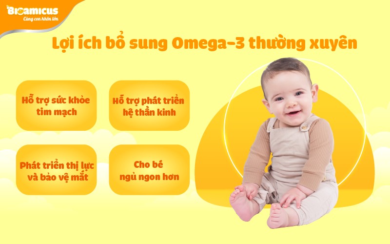 lợi ích khi bổ sung omega-3 thường xuyên cho trẻ