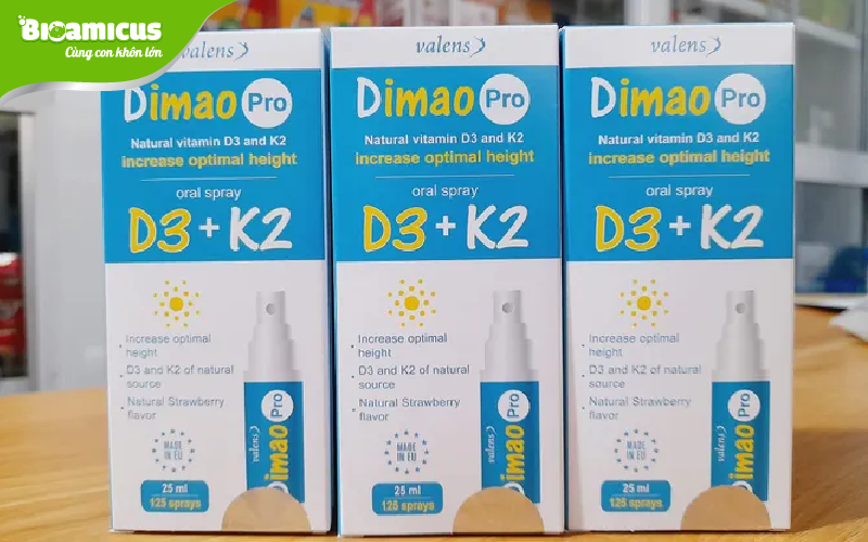 Vitamin D3K2 dimao dạng xịt