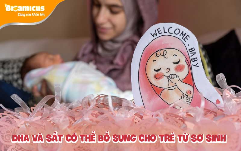 bổ úng DHA và sắt cho bé