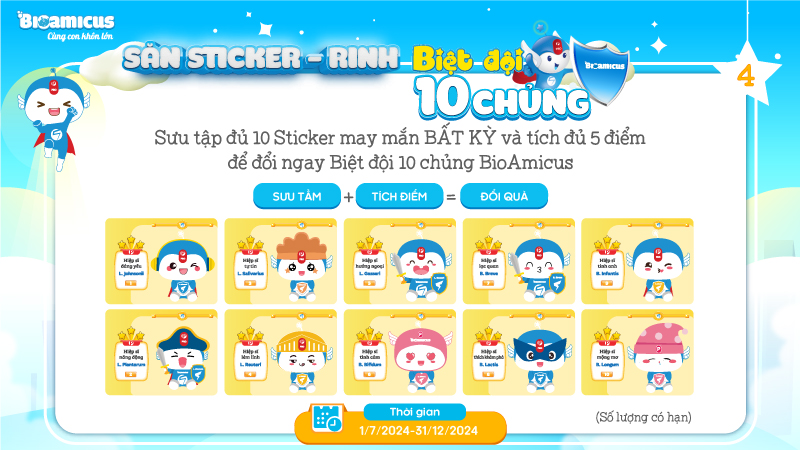 sưu tầm sticker đáng yêu trong Men 10 chủng