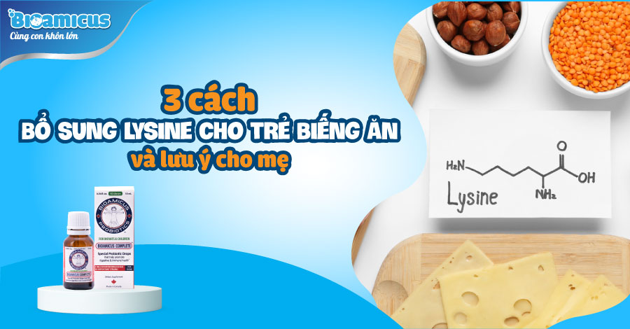 3 cách bổ sung Lysine cho trẻ biếng ăn và lưu ý cho mẹ