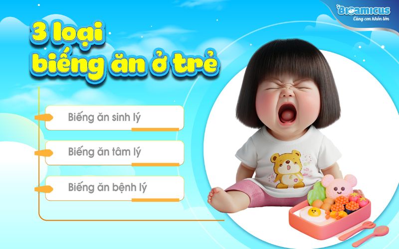 3 loại biếng ăn phổ biến ở trẻ