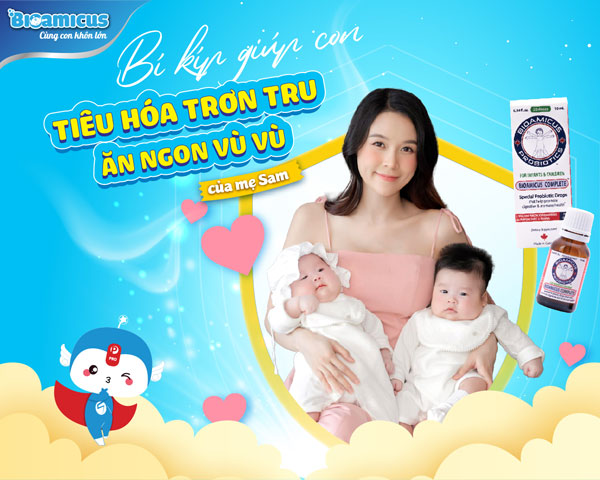 Bí quyết giúp con tiêu hóa trơn tru, ăn ngon vù vù của mẹ Sam