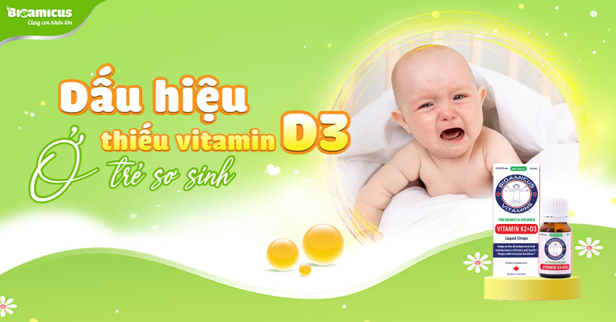 dấu hiệu thiếu D3 ở trẻ sơ sinh