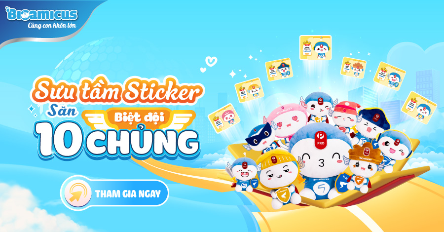 săn sticker rinh biệt đội 10 chủng