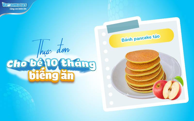 bánh pancake - món ăn vặt trong thực đơn cho trẻ biếng ăn