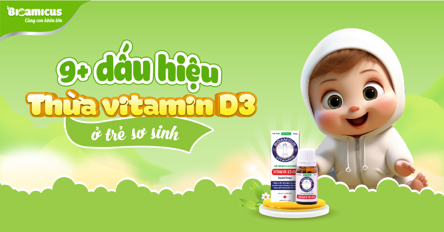 dấu hiệu thừa vitamin d3 ở trẻ sơ sinh