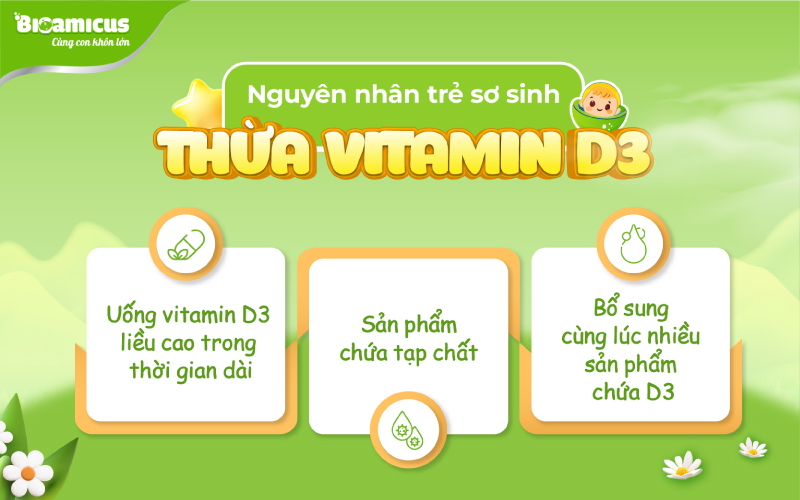 vì sao trẻ sơ sinh thừa D3