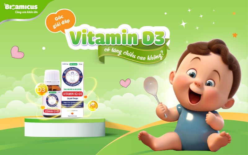 vitamin d3 có tăng chiều cao không