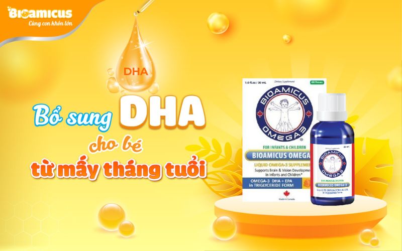 bổ sung dha cho bé từ mấy tháng tuổi