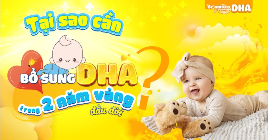 Tại sao nên bổ sung DHA cho trẻ trong 2 năm vàng đầu đời?