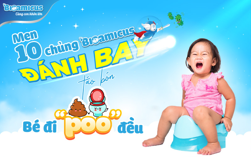 có men 10 chủng đánh bay táo bón 