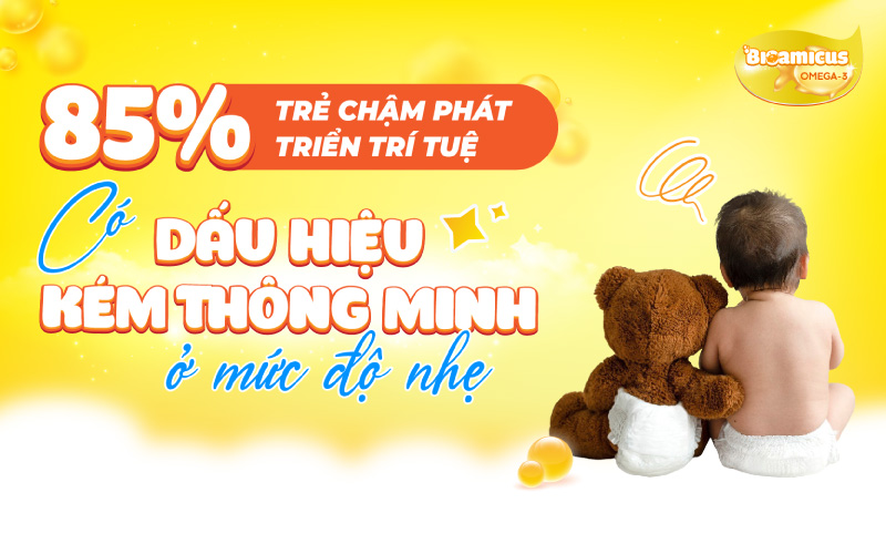 85% dấu hiệu trẻ kém thông minh ở mức độ nhẹ