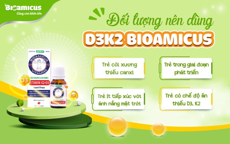 đối tượng nên dùng d3k2 bioamicus