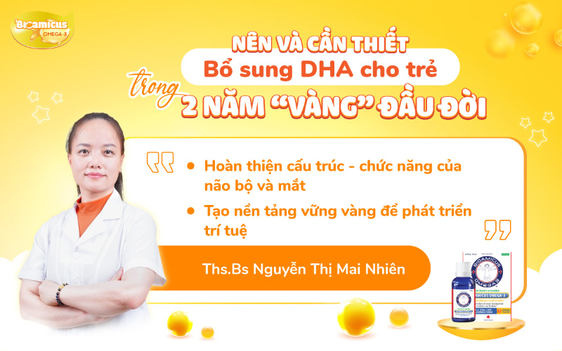 nên và cần thiết bổ sung DHA cho trẻ 4 tháng tuổi