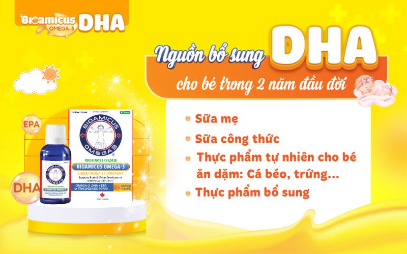 nguồn bổ sung dha cho bé trong 2 năm đầu đời