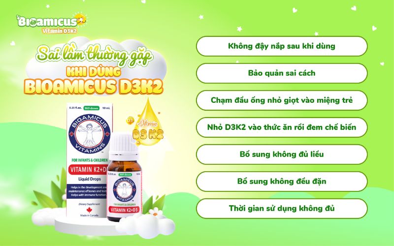 sai lầm thường gặp trong cách dùng d3k2 bioamicus