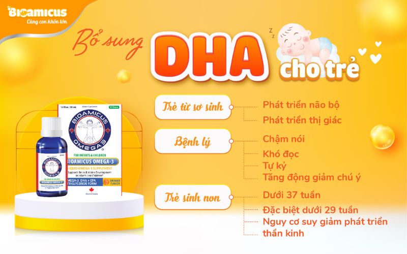 các trường hợp cần bổ sung DHA cho trẻ