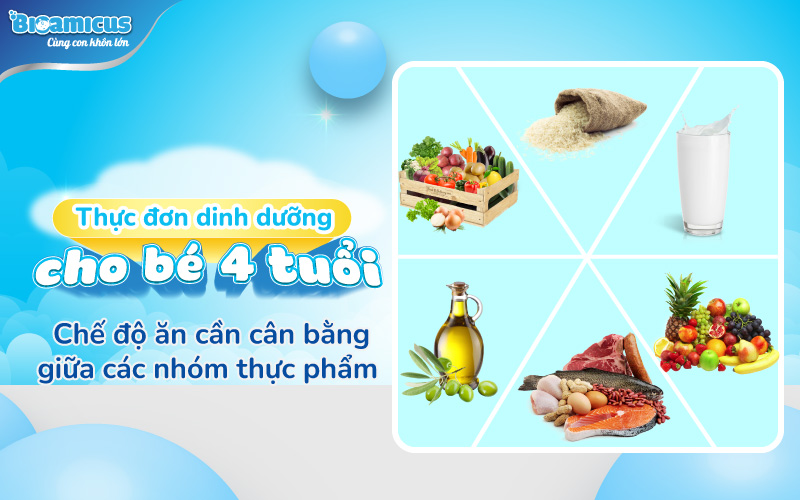 thực đơn cho bé 4 tuổi biếng ăn chậm tăng cân