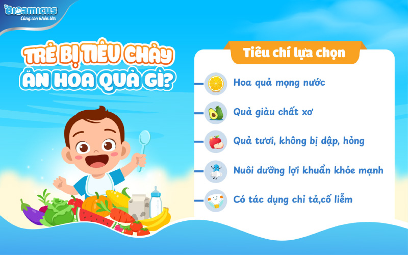 Trẻ bị tiêu chảy nên ăn quả gì