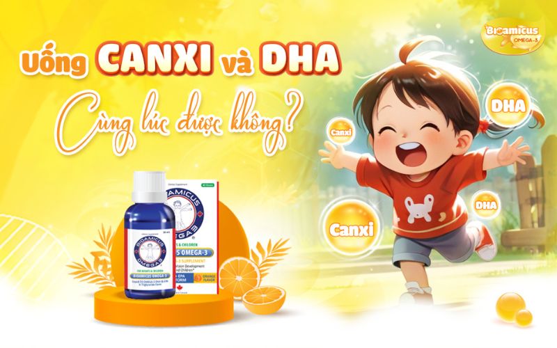 uống canxi và dha cùng lúc được không