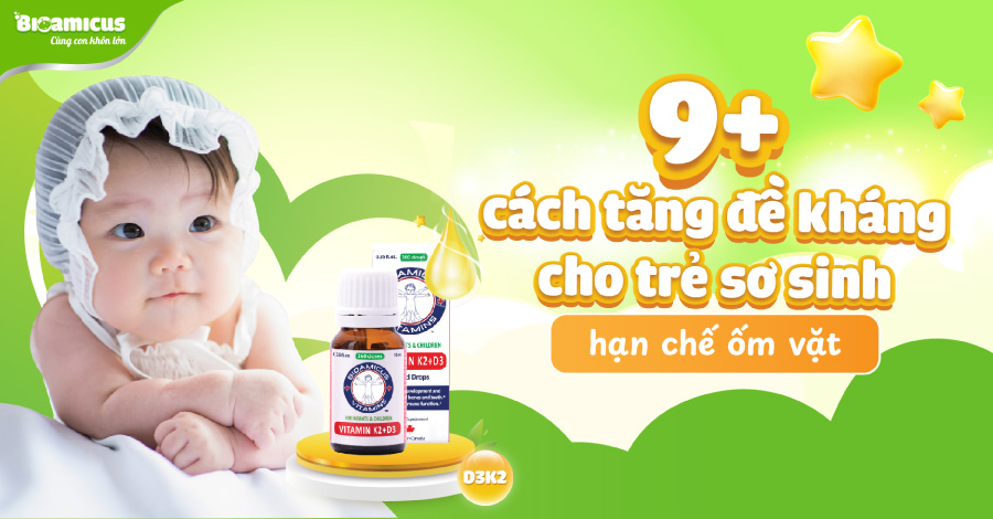 9 cách tăng đề kháng cho trẻ sơ sinh