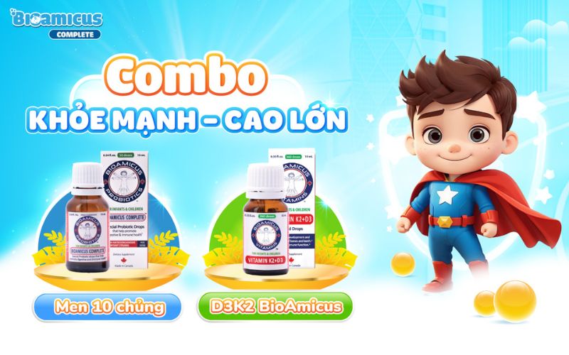 bộ đôi bioamicus cho bé khỏe mạnh, cao lớn