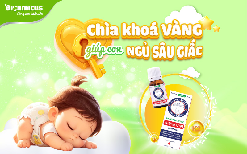 bổ sung D3K2 giúp bé ngủ ngon giấc