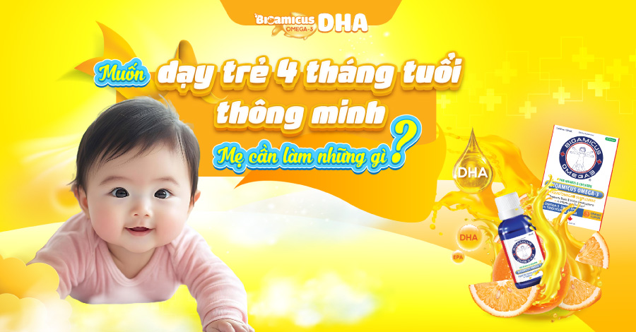 dạy trẻ 4 tháng tuổi thông minh