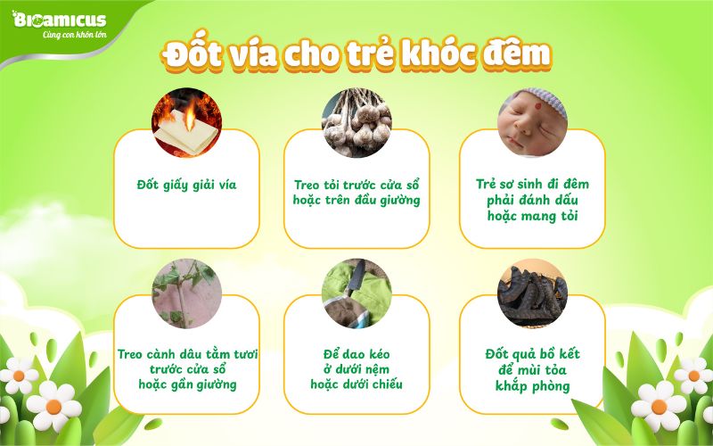 đốt vía cho trẻ khóc đêm