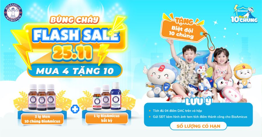 BÙNG CHÁY FLASH SALE 25/11 - MUA 4 TẶNG 10