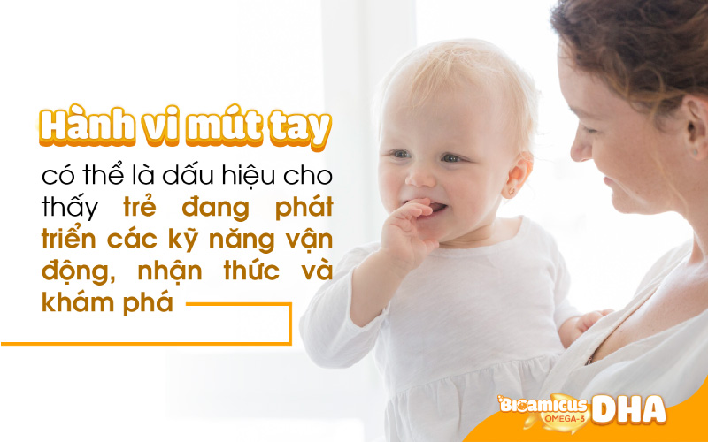 mút tay có thể không phản ánh trẻ thông minh