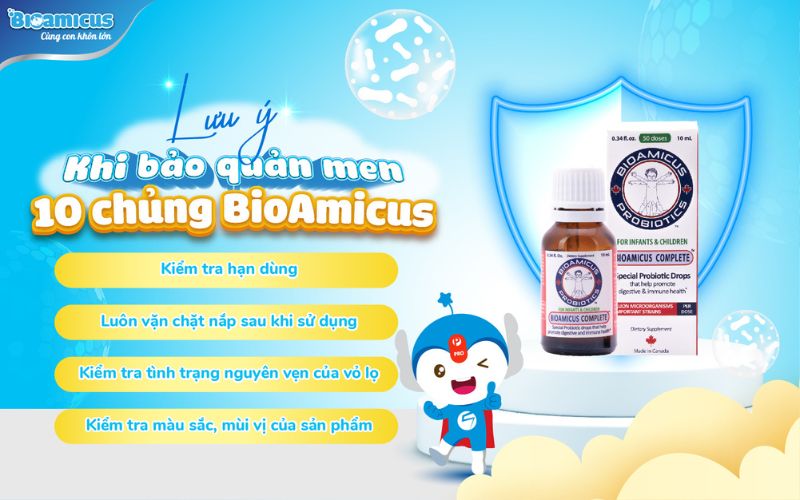 lưu ý khi bảo quản men 10 chủng