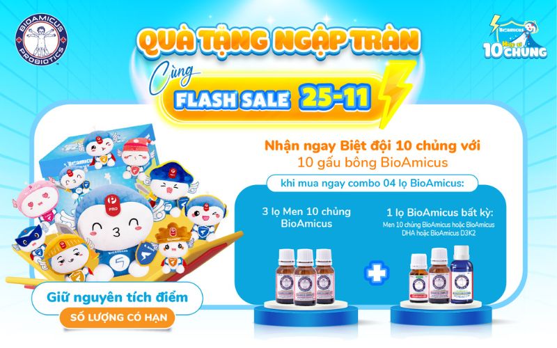 quà tặng flash sale bioamicus 25 tháng 11