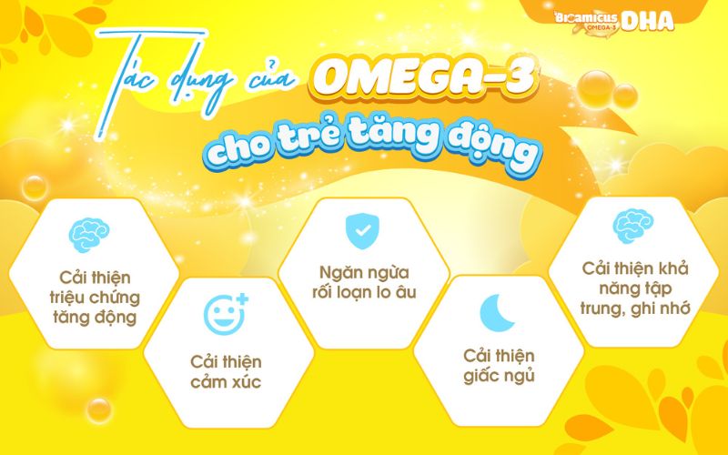 omega-3 mang lại nhiều lợi ích cho trẻ tăng động