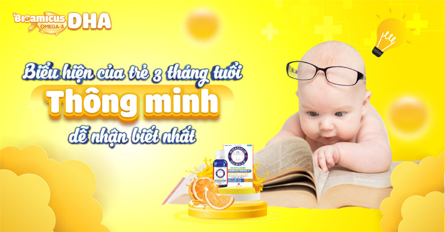 Biểu hiện của trẻ 3 tháng tuổi thông minh dễ nhận biết nhất