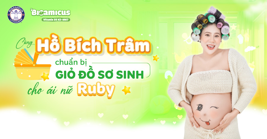 cùng Hồ Bích Trâm chuẩn bị giỏ đồ đi sanh