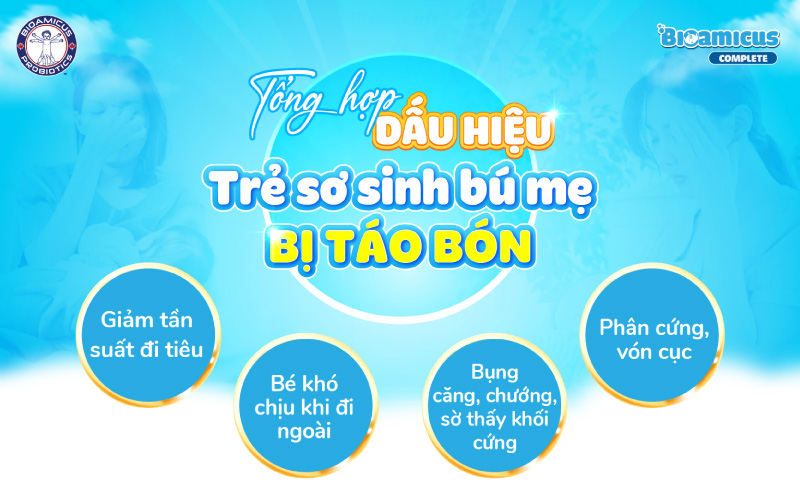 Dấu hiệu trẻ sơ sinh bị táo bón