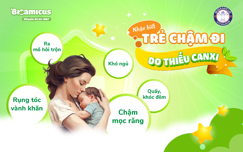 nhận biết trẻ chậm biết đi có phải thiếu canxi