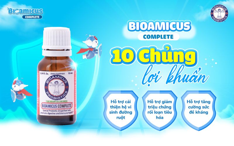 men 10 chủng Bioamicus mang lại nhiều tác dụng cho cơ thể