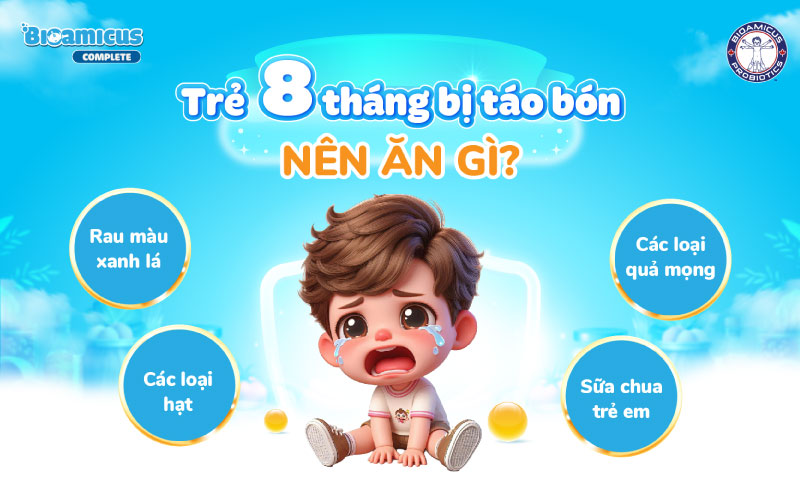 4 loại thực phẩm trẻ 8 tháng bị táo bón nên ăn