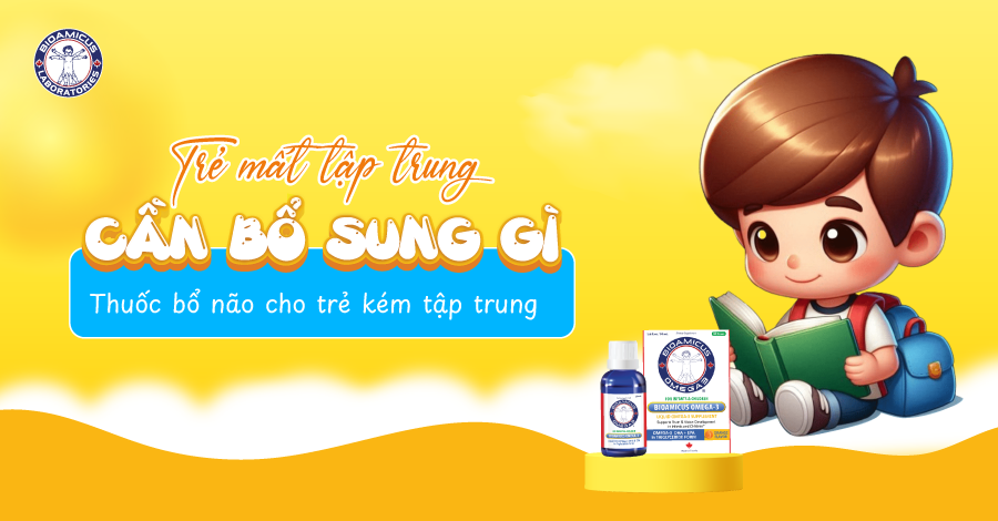 Trẻ mất tập trung cần bổ sung gì: Thuốc bổ não cho trẻ kém tập trung