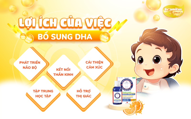 Lợi ích của việc bổ sung DHA cho bé