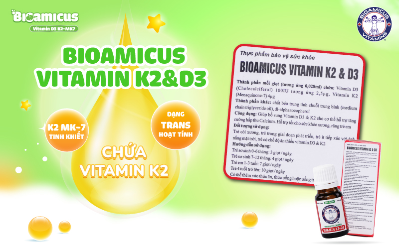 BioAmicus vitamin d3k2 tinh khiết