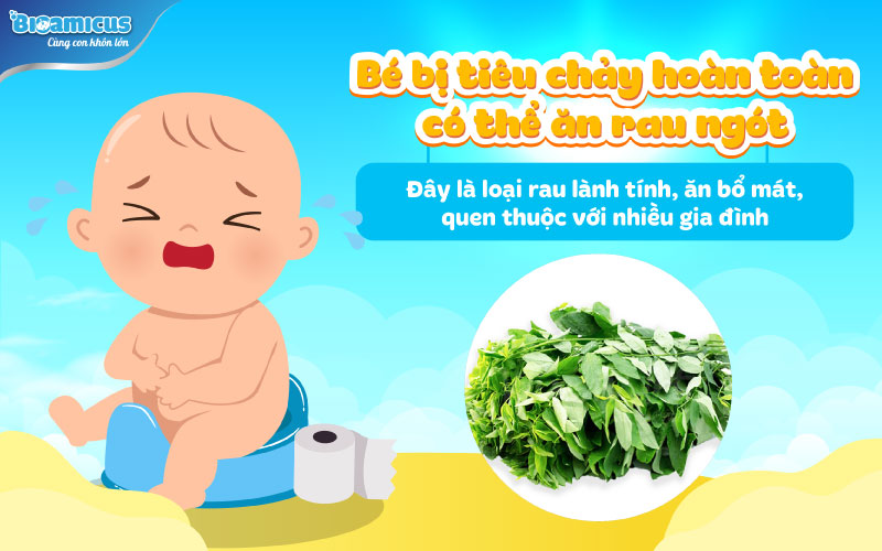 trẻ bị tiêu chảy có thể ăn rau ngót