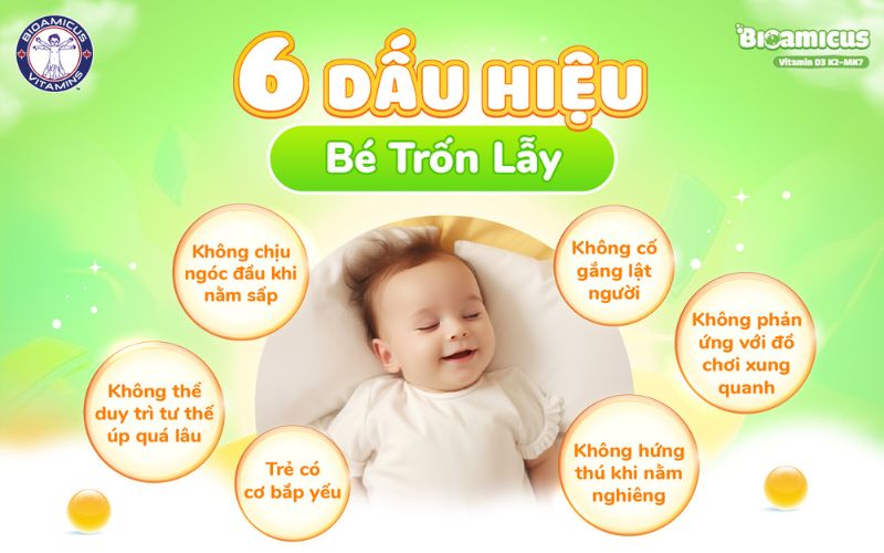 dấu hiệu bé trốn lẫy (lật)